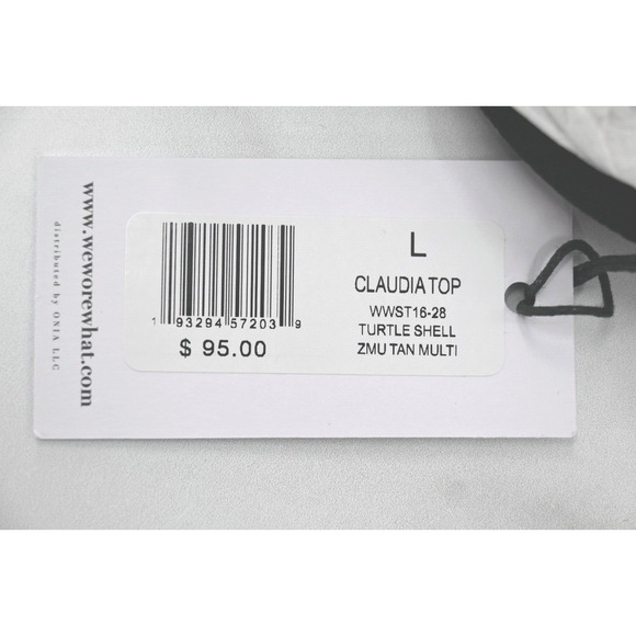 WeWoreWhat Turtle Shell Claudia Top Delilah Bottom Bikini Separates or Set L XL - Picture 4 of 10